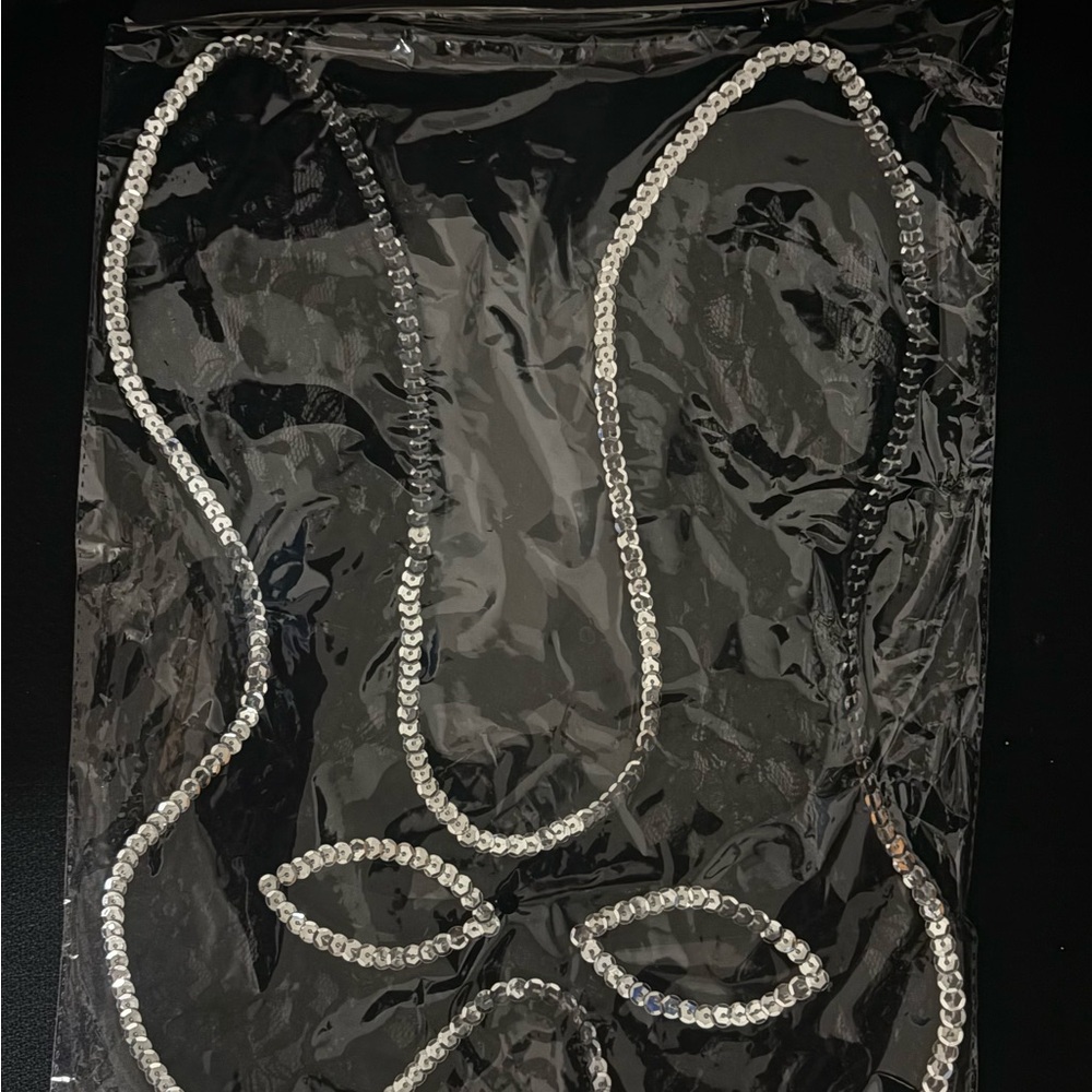Charlotte Russe Silver Sequin Face Mask